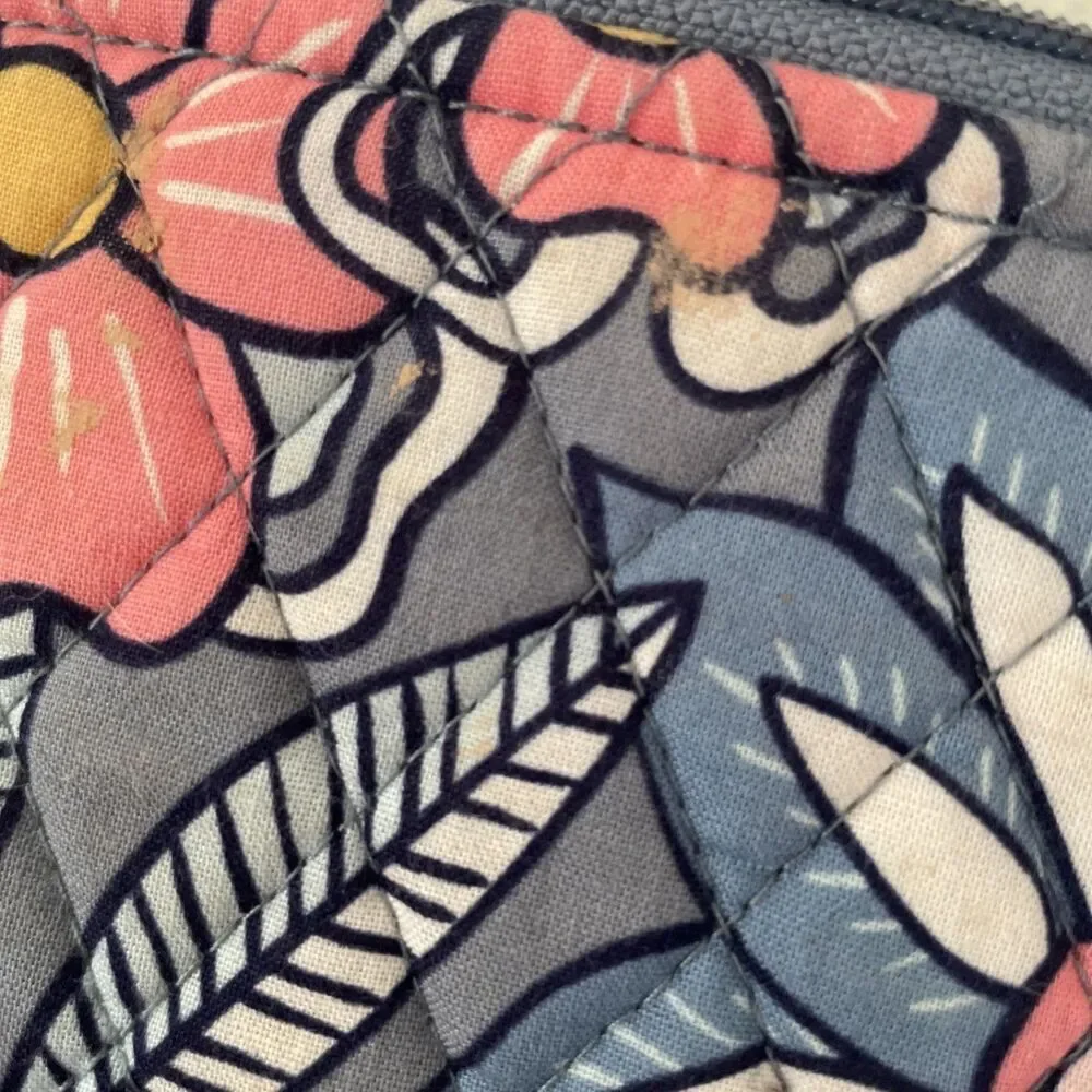 Vera Bradley Set Of 2: Double Eyeglass Case + Makeup Cosmetic Bag Floral *READ*‎